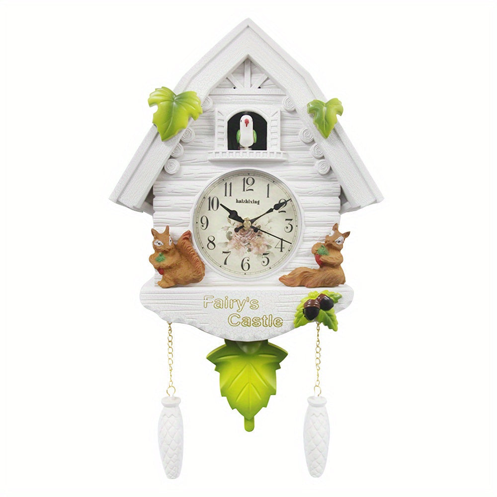 Pendulum Klok met Automatisch Alarm - Stijlvolle Vogelhuisje Edison