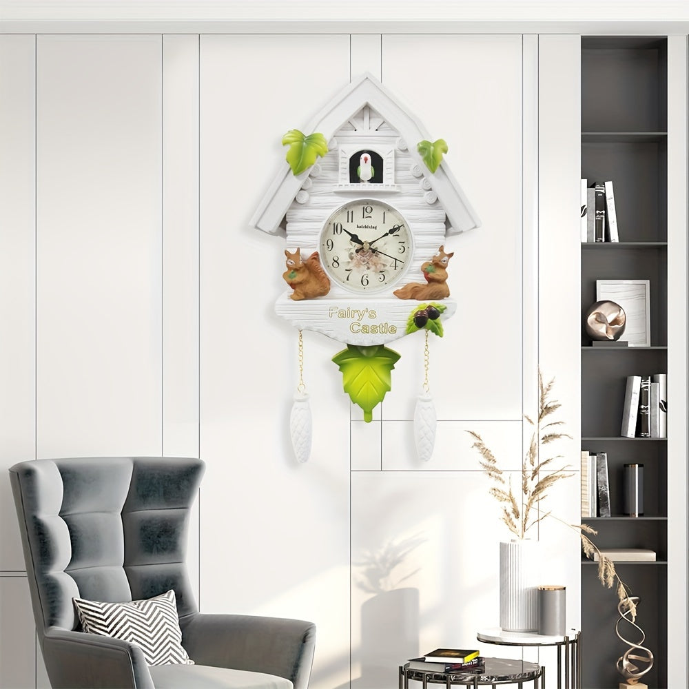 Pendulum Klok met Automatisch Alarm - Stijlvolle Vogelhuisje Edison