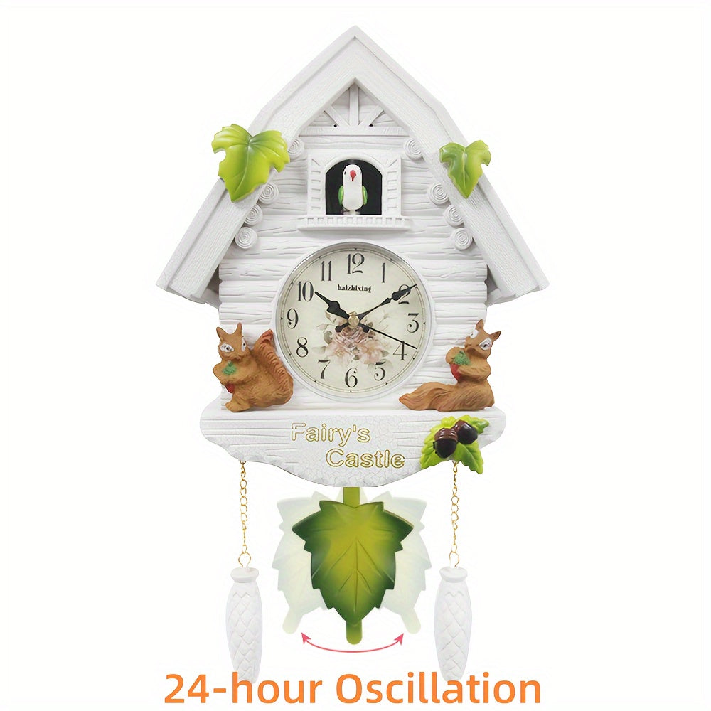 Pendulum Klok met Automatisch Alarm - Stijlvolle Vogelhuisje Edison