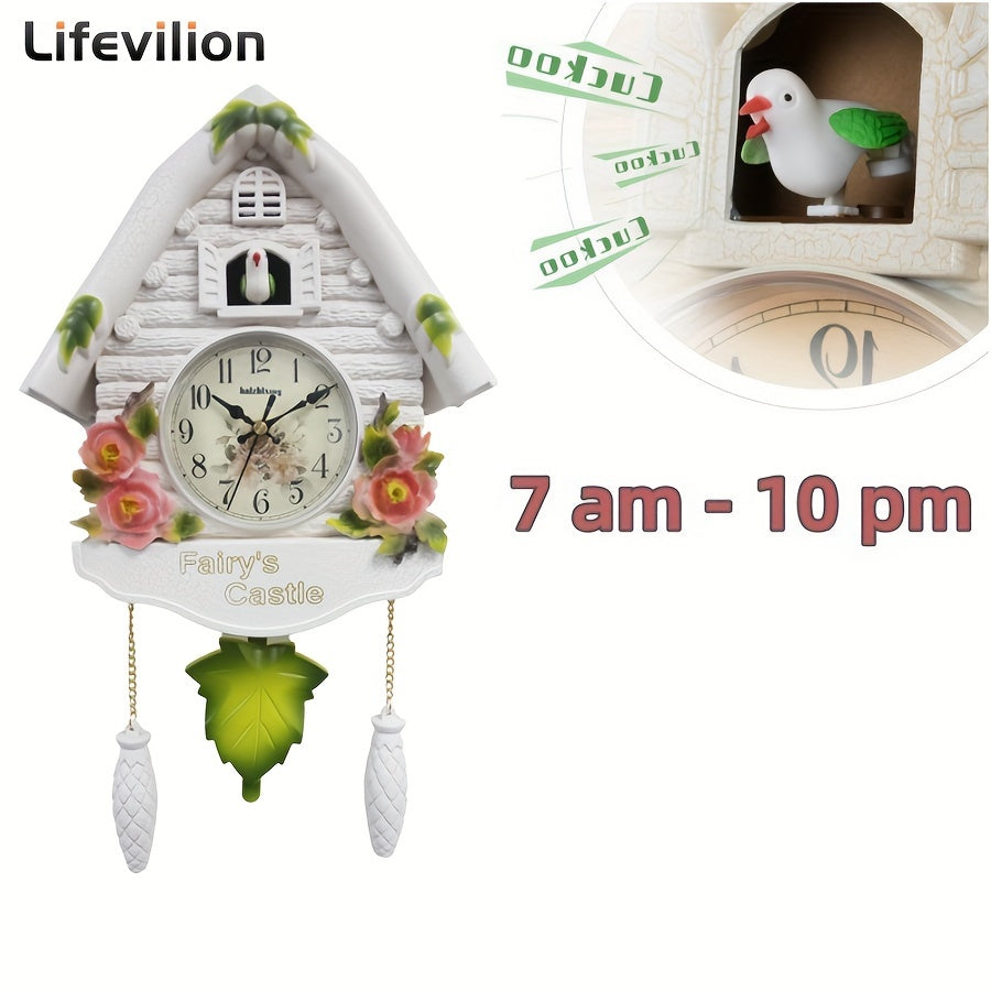 Pendulum Klok met Automatisch Alarm - Stijlvolle Vogelhuisje Edison