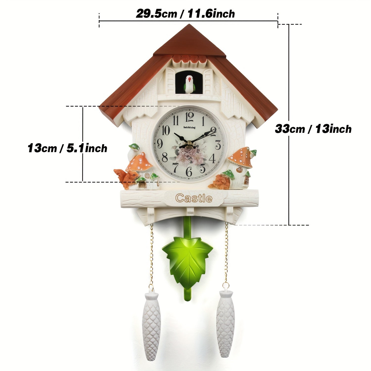 Pendulum Klok met Automatisch Alarm - Stijlvolle Vogelhuisje Edison
