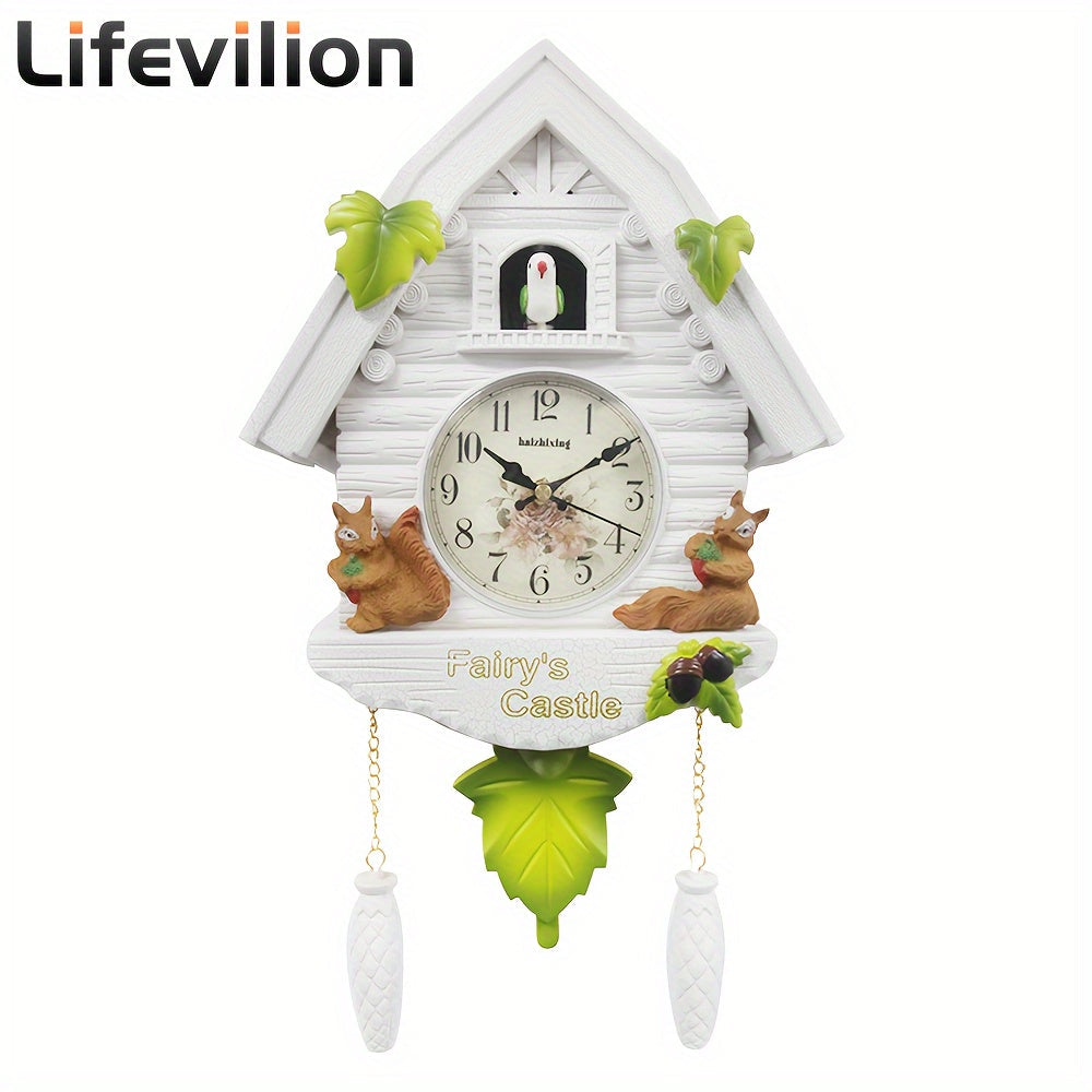 Pendulum Klok met Automatisch Alarm - Stijlvolle Vogelhuisje Edison