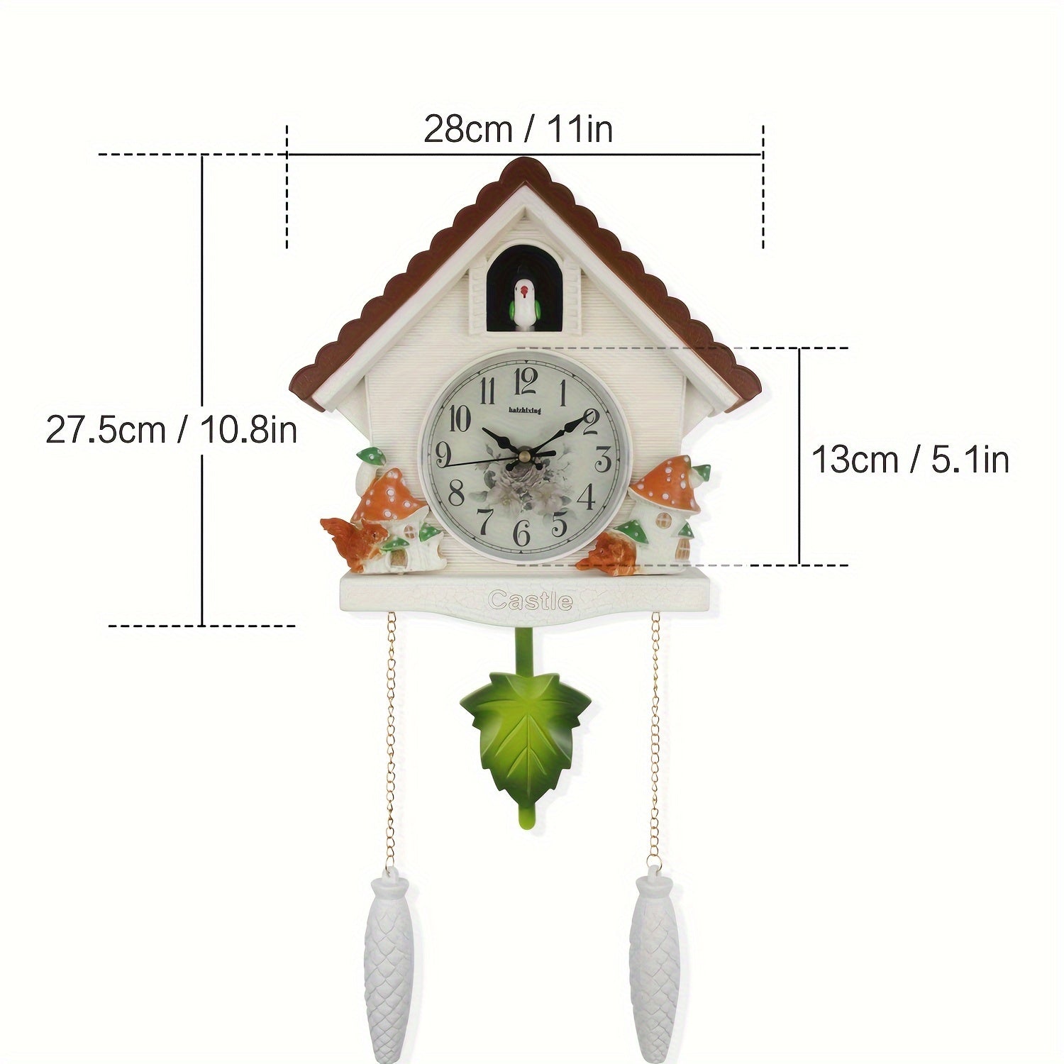 Pendulum Klok met Automatisch Alarm - Stijlvolle Vogelhuisje Edison