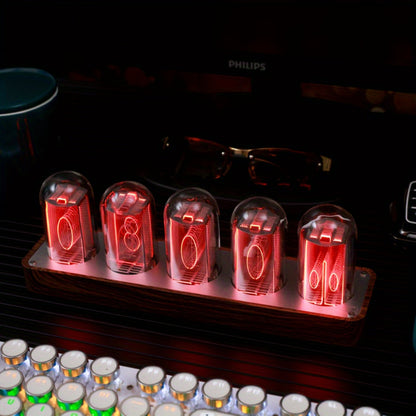 Retro Bureau Lamp met Digitale Klok - Exuberance Verlichting