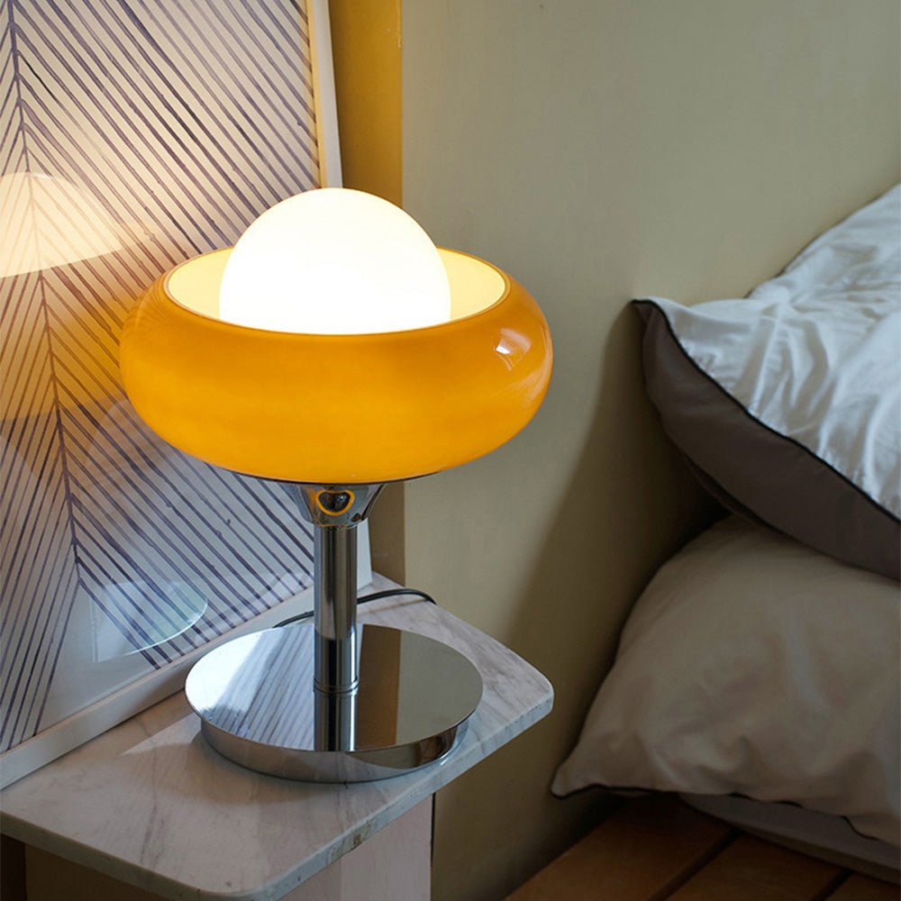 Retro Gele Tafellamp met Uniek Design - Vintage Anna