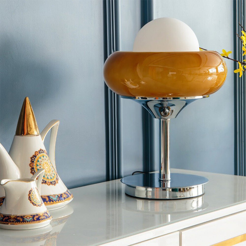 Retro Gele Tafellamp met Uniek Design - Vintage Anna