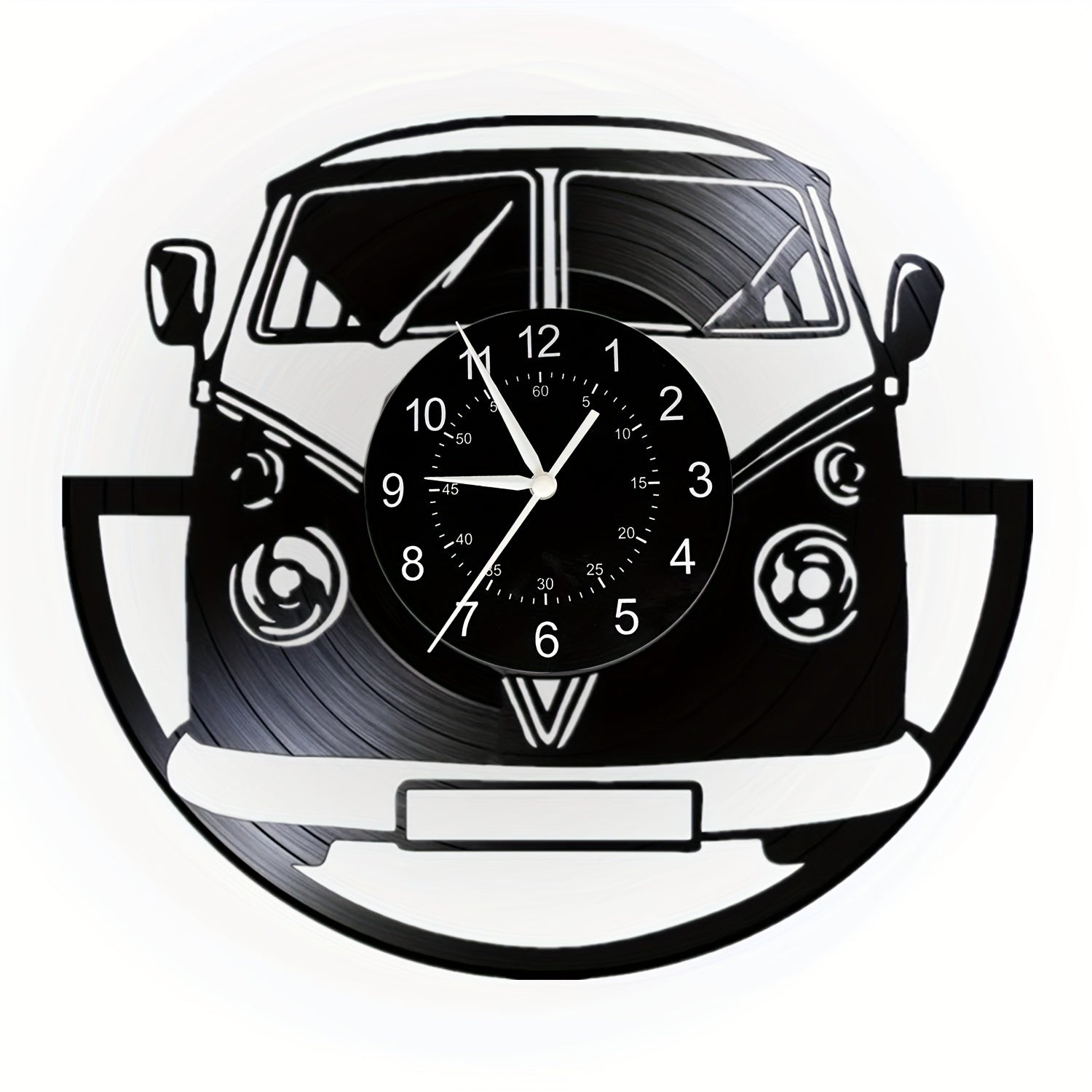 Retro Vinyl Wandklok met LED - Uniek Ontwerp Thuis
