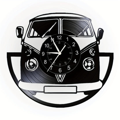 Retro Vinyl Wandklok met LED - Uniek Ontwerp Thuis