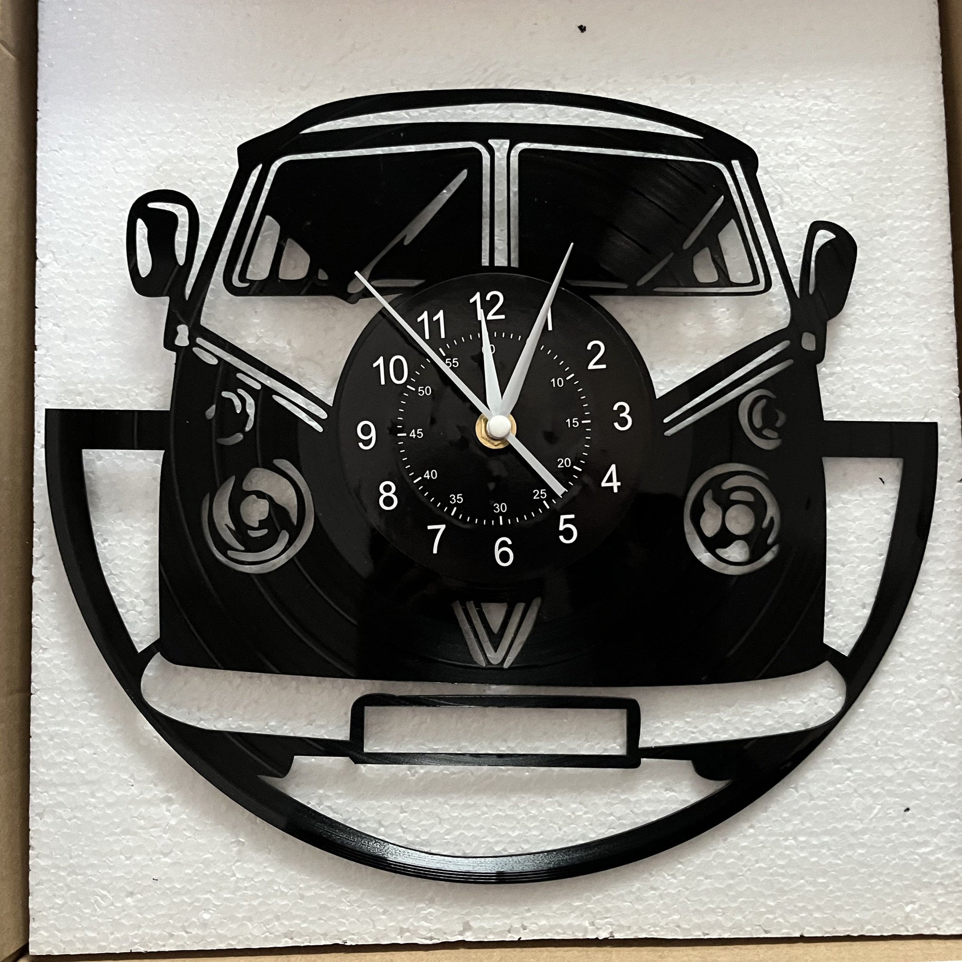 Retro Vinyl Wandklok met LED - Uniek Ontwerp Thuis