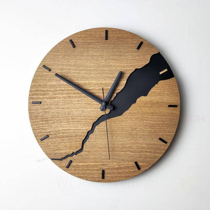 Retro Wandklok Hout - Elegante Decoratie Interieur 9276160606536