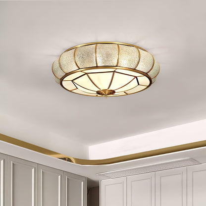 Ronde LED Plafondlamp met Structuurglas - Elegante Josiane