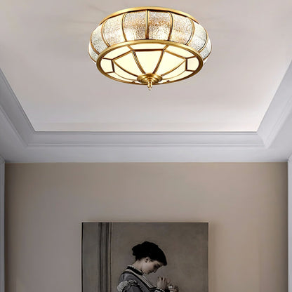 Ronde LED Plafondlamp met Structuurglas - Elegante Josiane