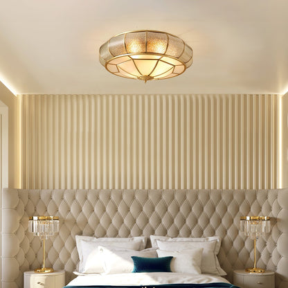 Ronde LED Plafondlamp met Structuurglas - Elegante Josiane