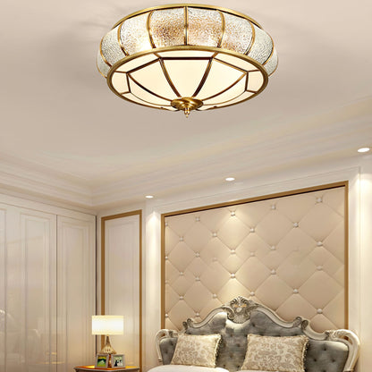 Ronde LED Plafondlamp met Structuurglas - Elegante Josiane