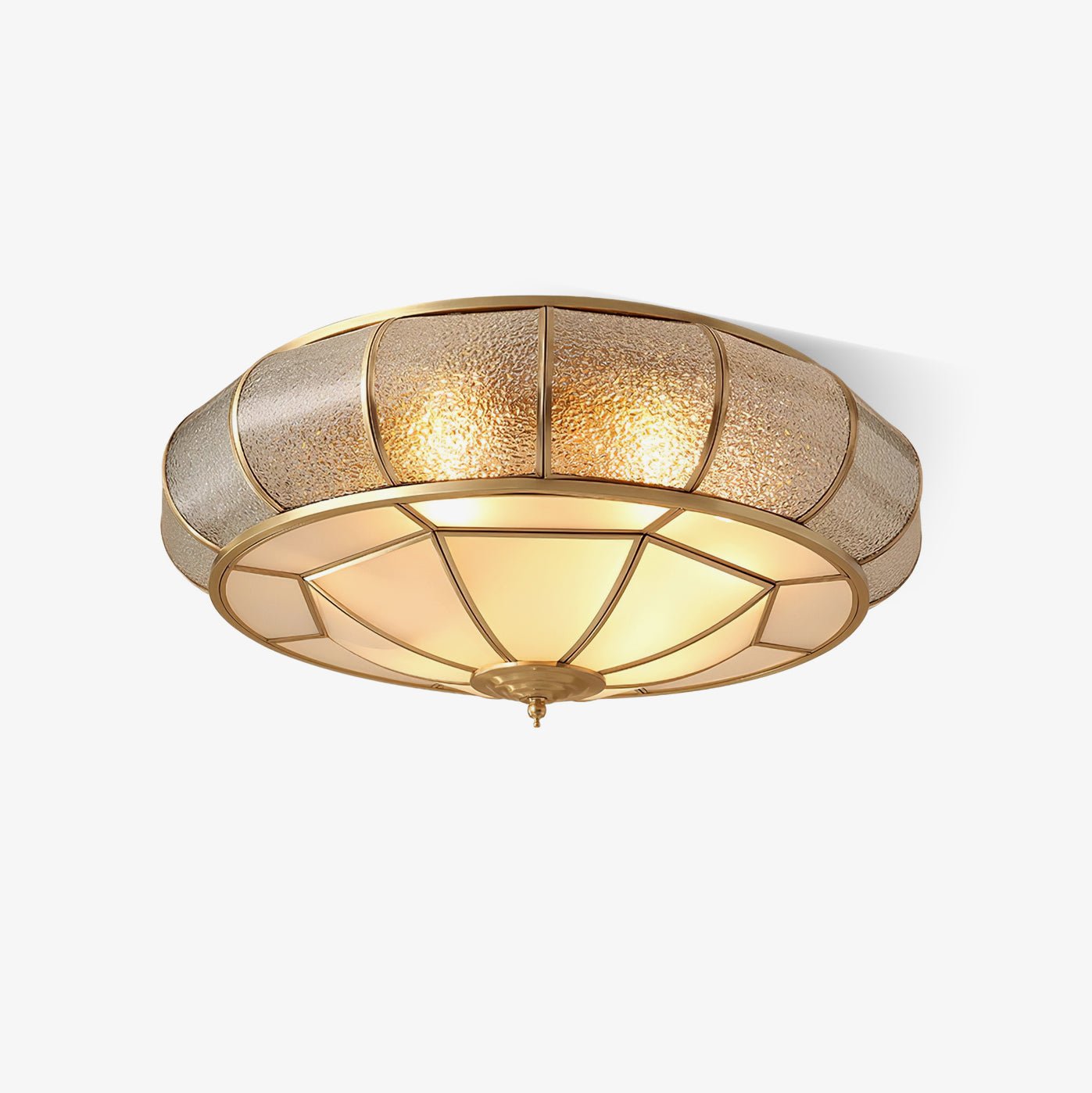 Ronde LED Plafondlamp met Structuurglas - Elegante Josiane