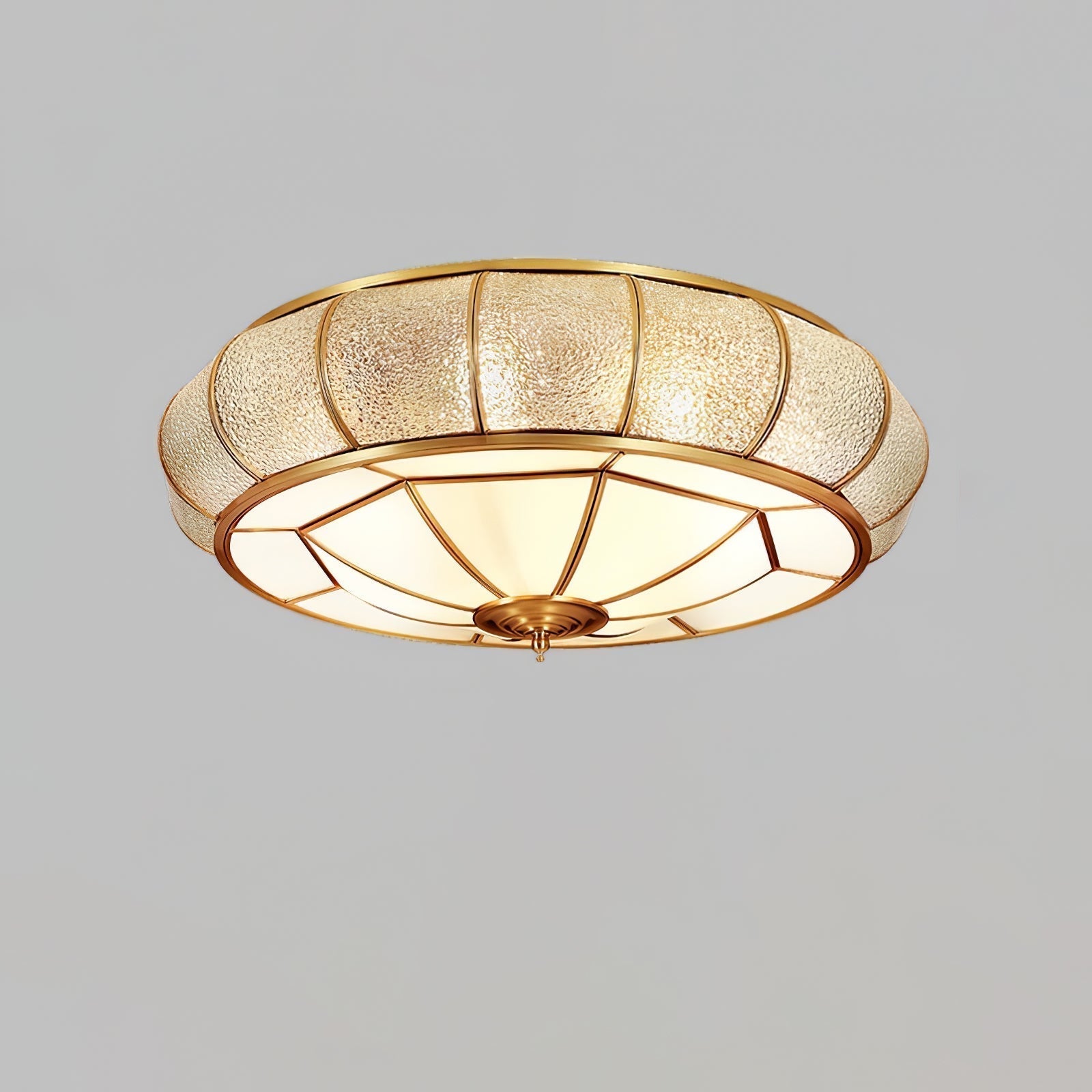 Ronde LED Plafondlamp met Structuurglas - Elegante Josiane