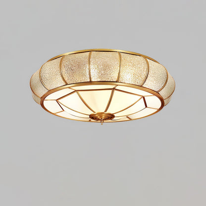 Ronde LED Plafondlamp met Structuurglas - Elegante Josiane