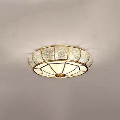 Ronde LED Plafondlamp met Structuurglas - Elegante Josiane