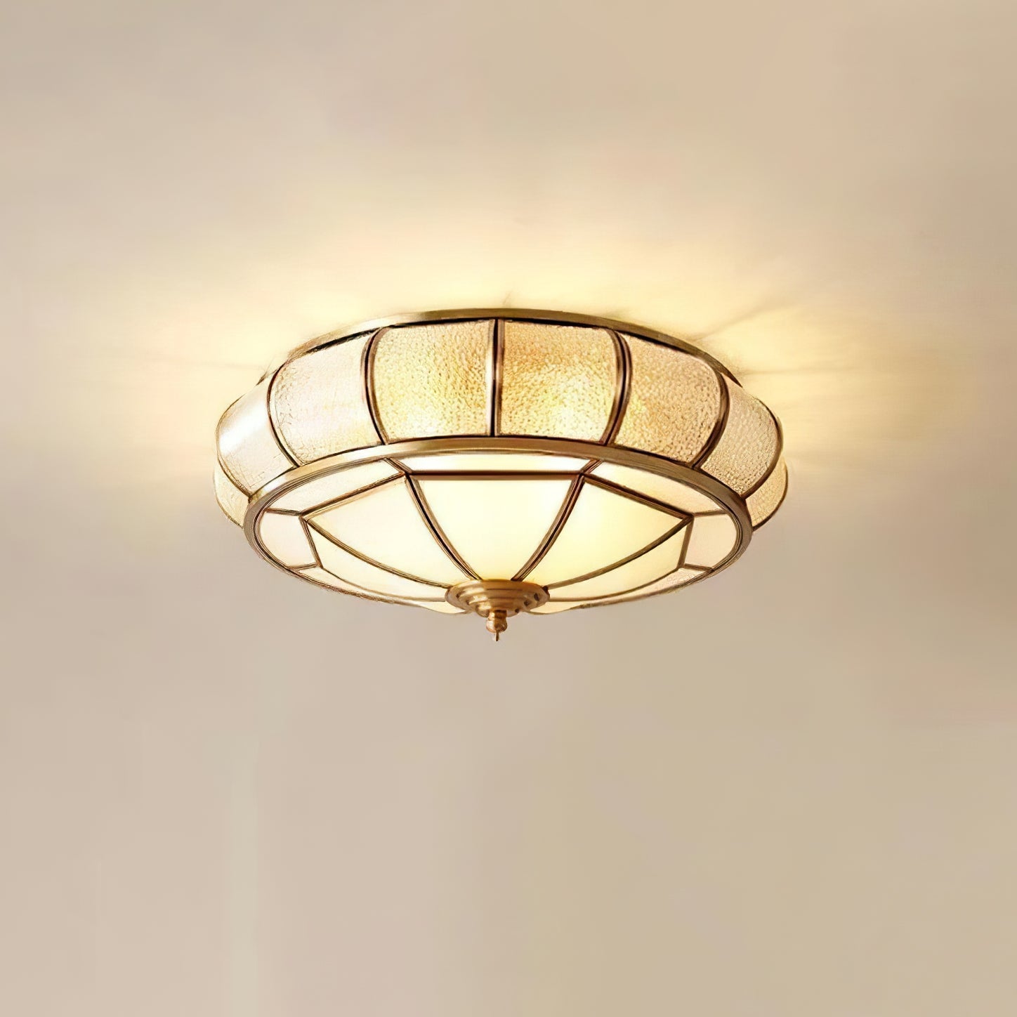 Ronde LED Plafondlamp met Structuurglas - Elegante Josiane