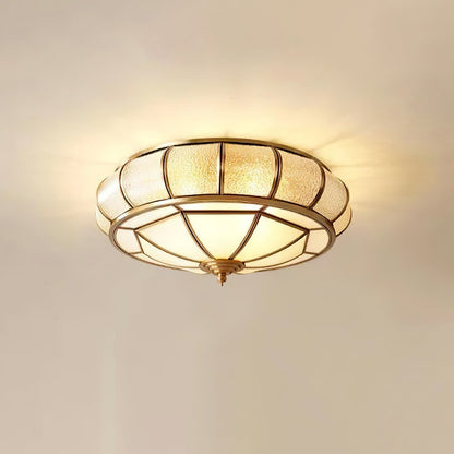 Ronde LED Plafondlamp met Structuurglas - Elegante Josiane