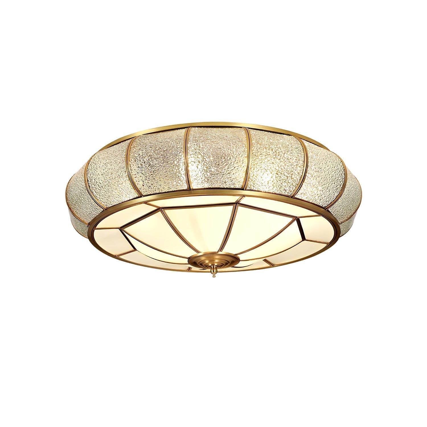 Ronde LED Plafondlamp met Structuurglas - Elegante Josiane