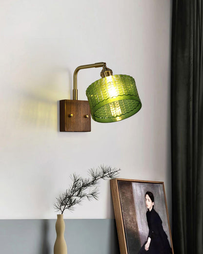 Rustieke Wandlamp Groen Glas - Martín Elegantie
