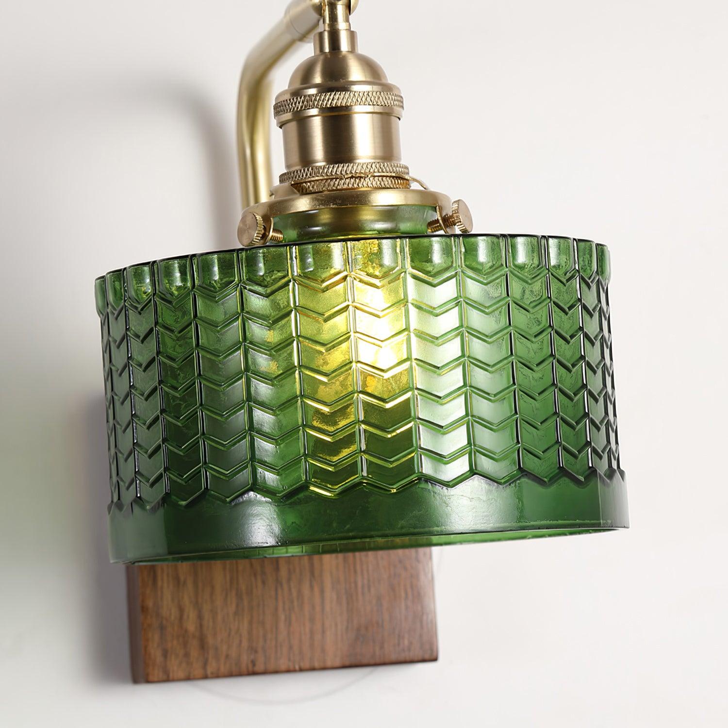 Rustieke Wandlamp Groen Glas - Martín Elegantie