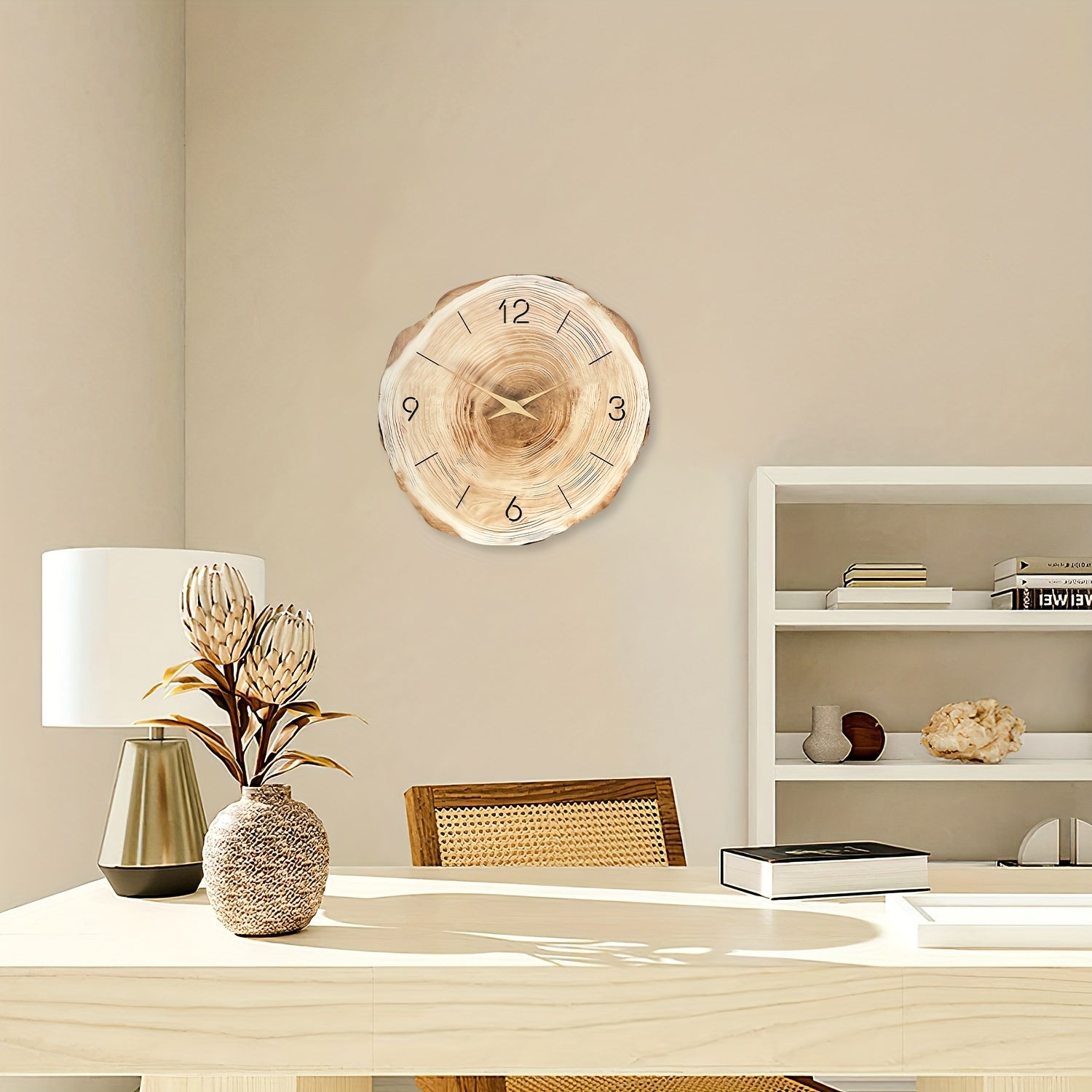Stille Houten Wandklok met Textuur - Dandy
