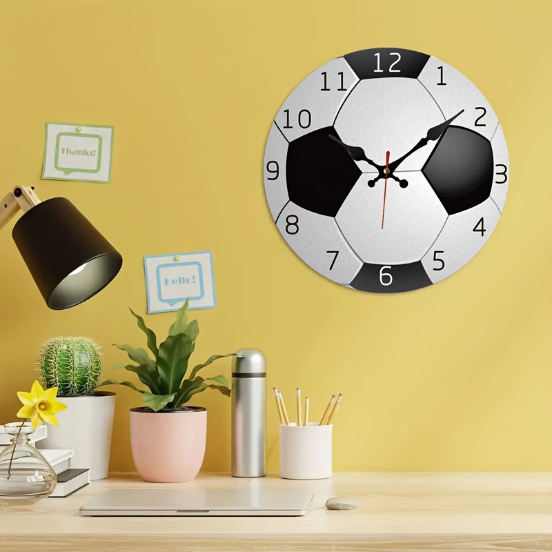 Stille Wandklok Hout - Sportief Design Voetbalfans