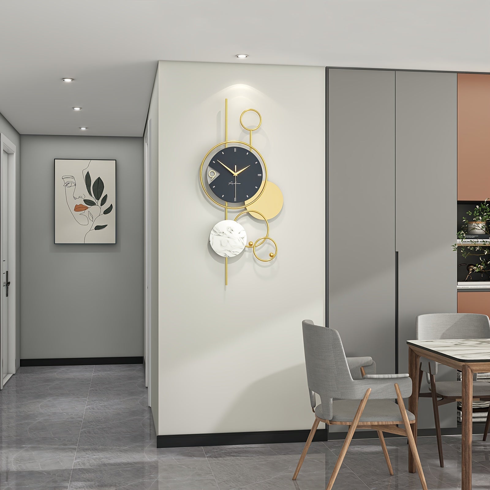 Stille Wandklok Uniek Ontwerp - Fifties Moderne Klok