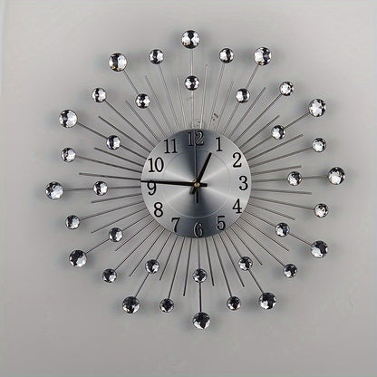 Stille Wandklok met Kristallen - Cobalto Elegante Decoratie