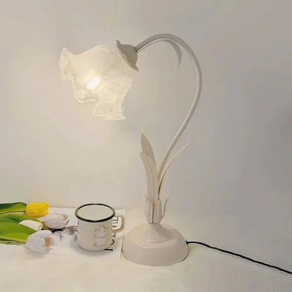 Vintage Bloem Tafellamp Verstelbare Arm - Bartolomeo