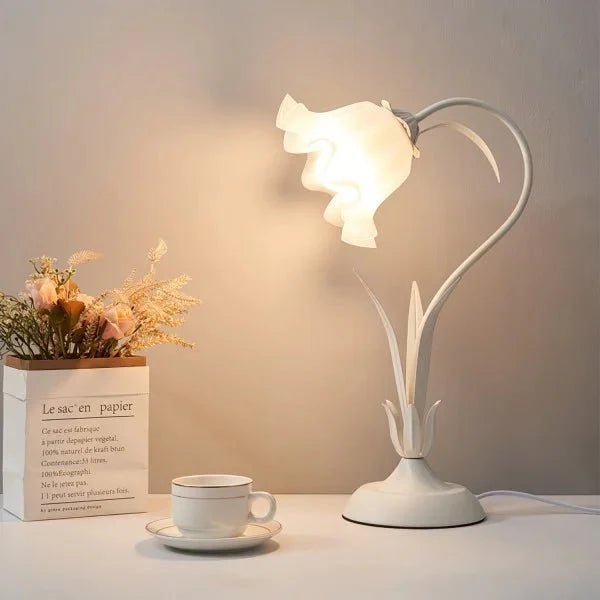 Vintage Bloem Tafellamp Verstelbare Arm - Bartolomeo