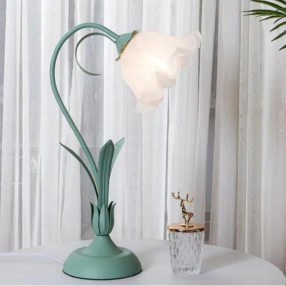 Vintage Bloem Tafellamp Verstelbare Arm - Bartolomeo