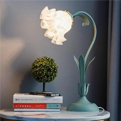 Vintage Bloem Tafellamp Verstelbare Arm - Bartolomeo