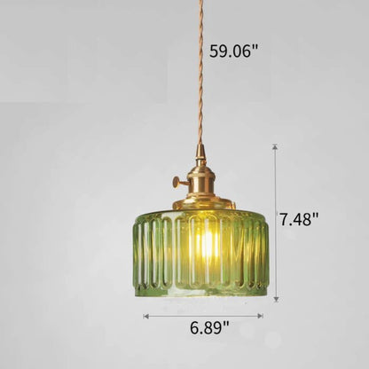Vintage Glazen Hanglamp Verstelbaar - Ottilia Elegantie