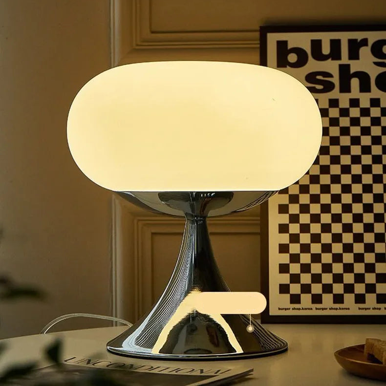Vintage Tafellamp met Glazen Afwerking - Cesario