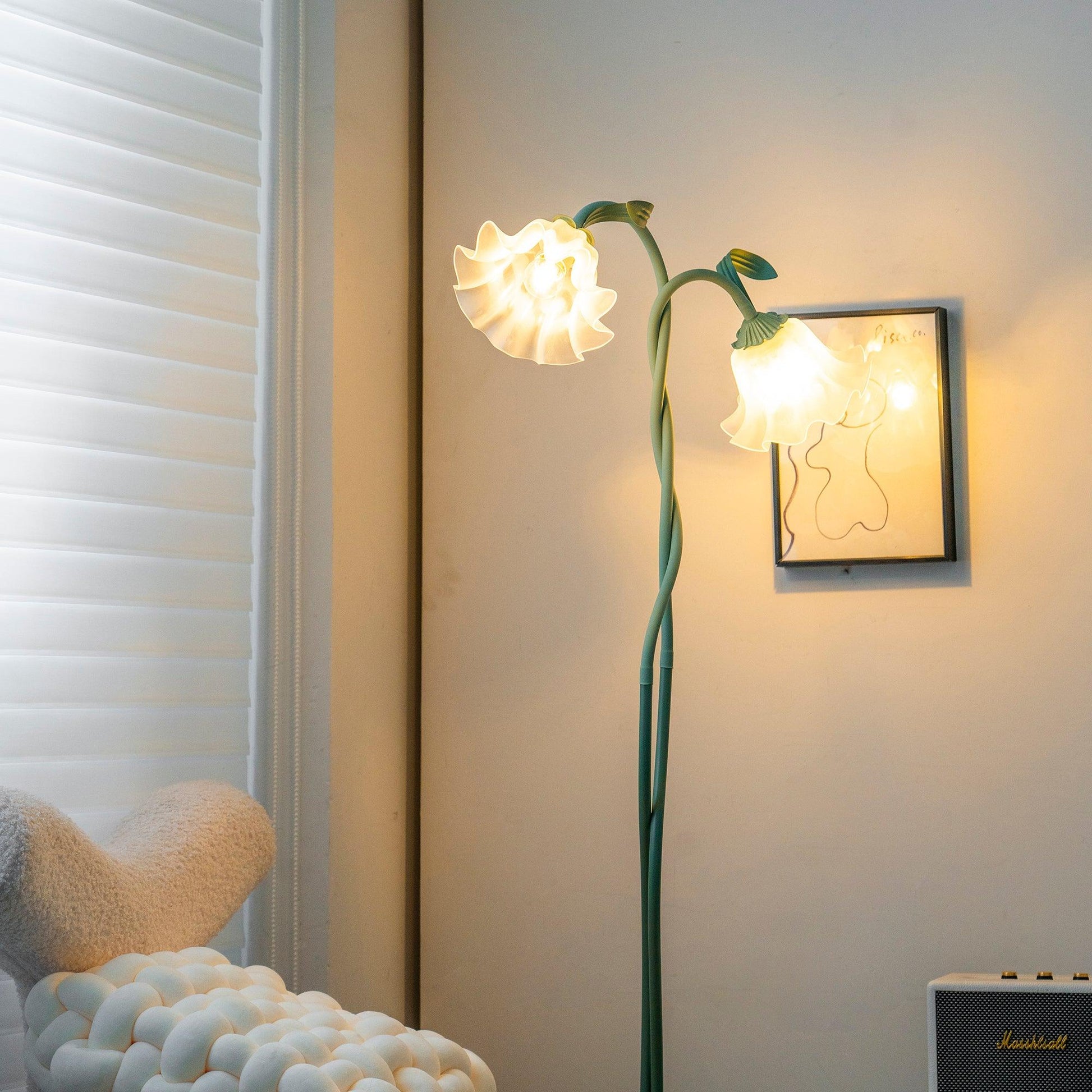 Vloerlamp met Bloemenpatroon - Uniek Design Armando
