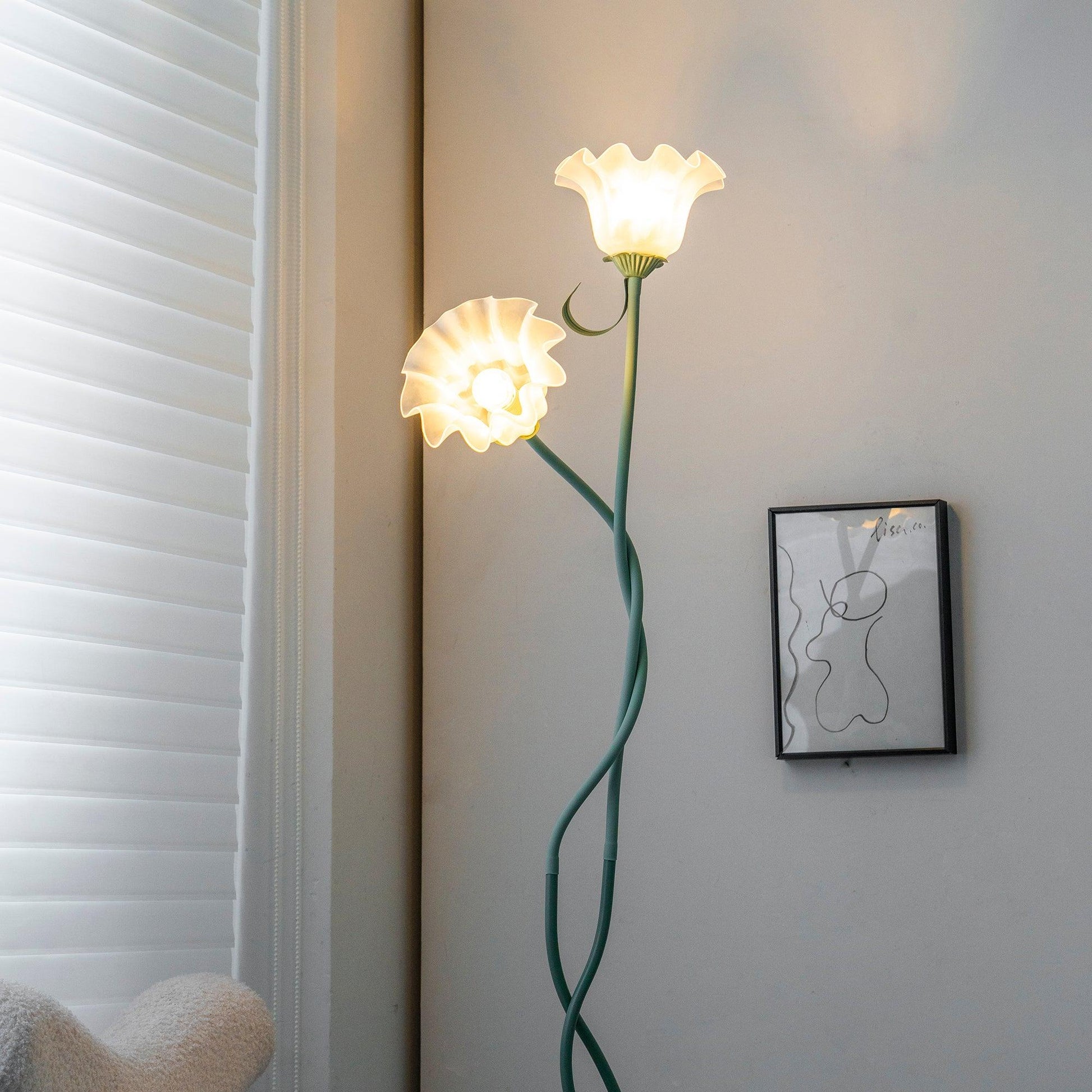 Vloerlamp met Bloemenpatroon - Uniek Design Armando