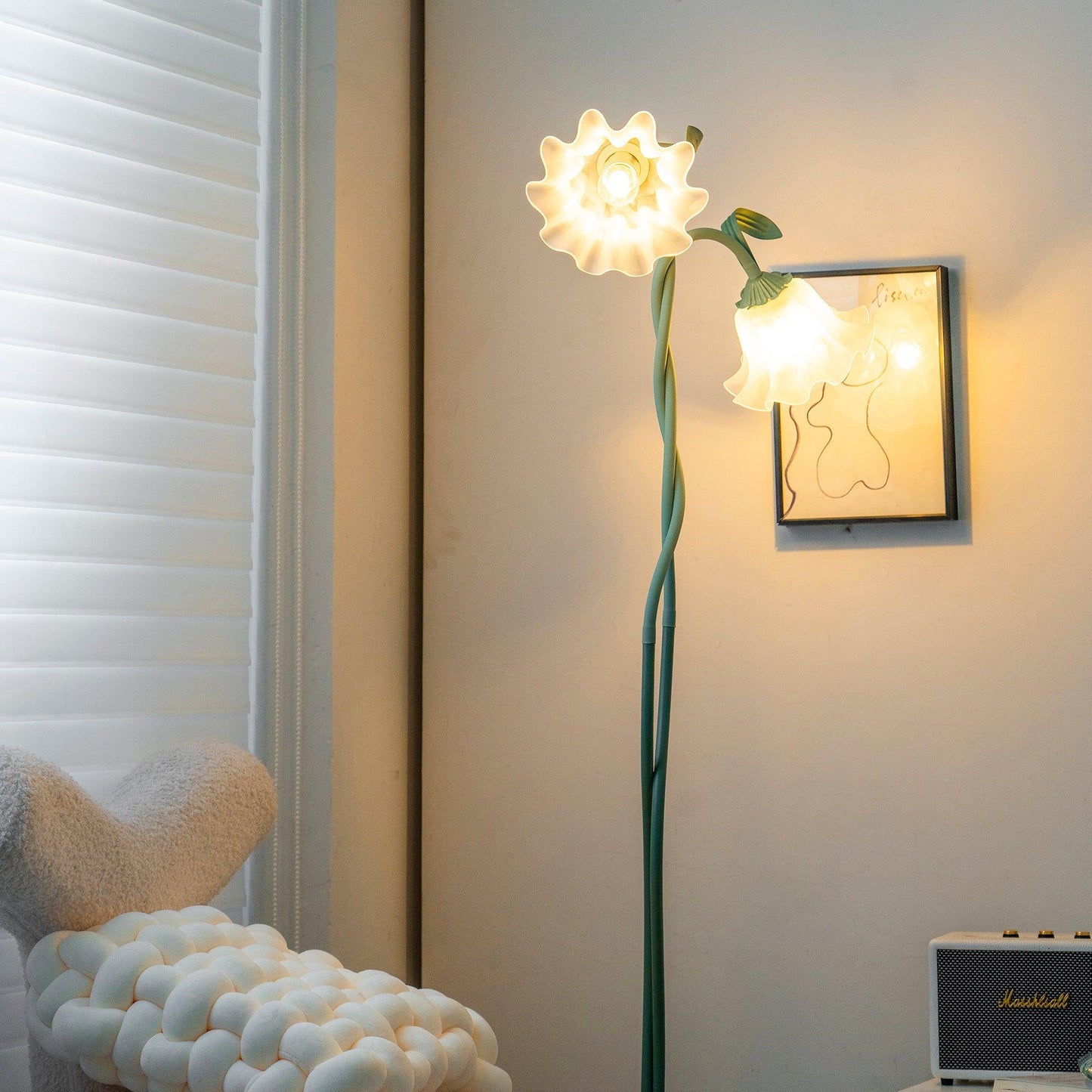 Vloerlamp met Bloemenpatroon - Uniek Design Armando