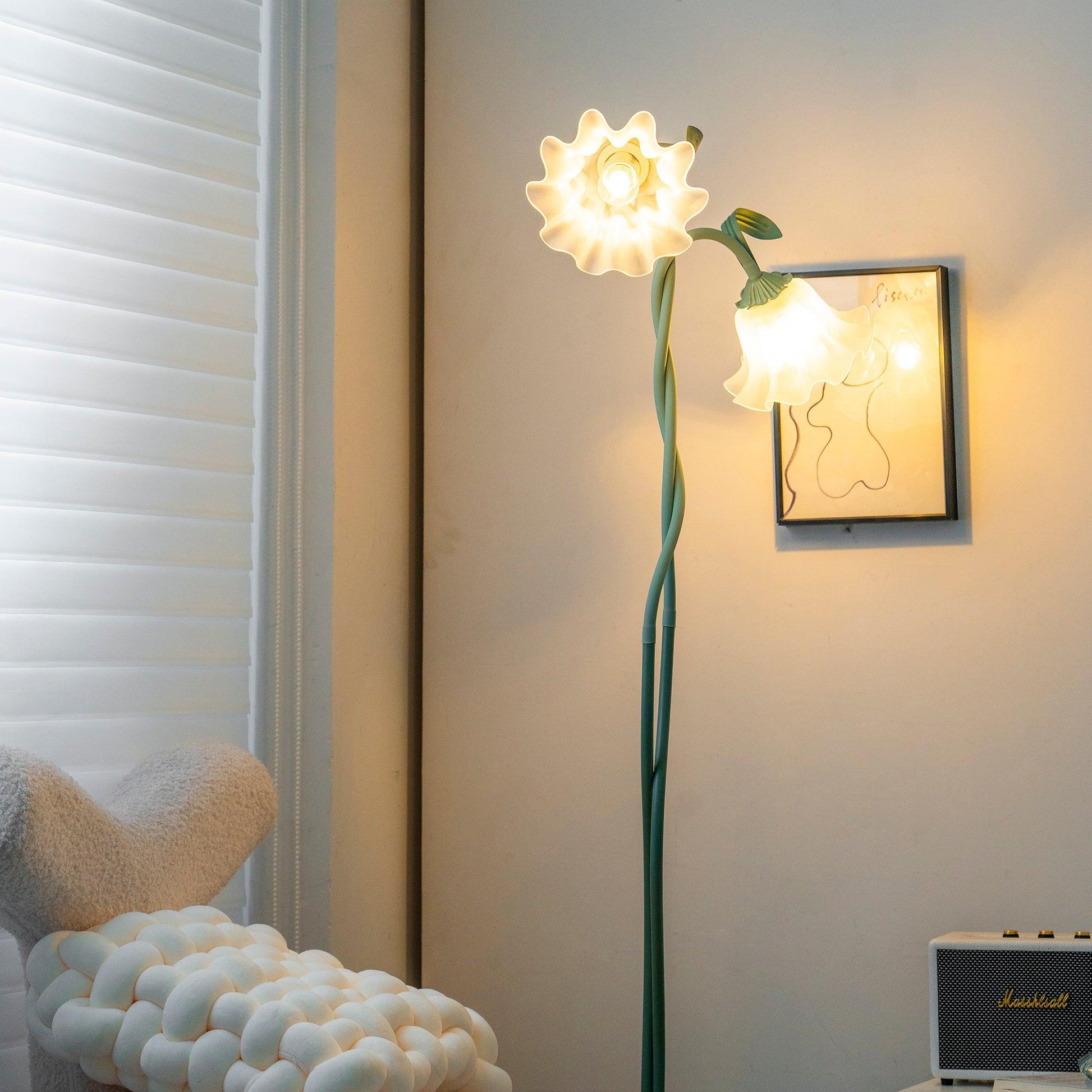 Vloerlamp met Bloemenpatroon - Uniek Design Armando