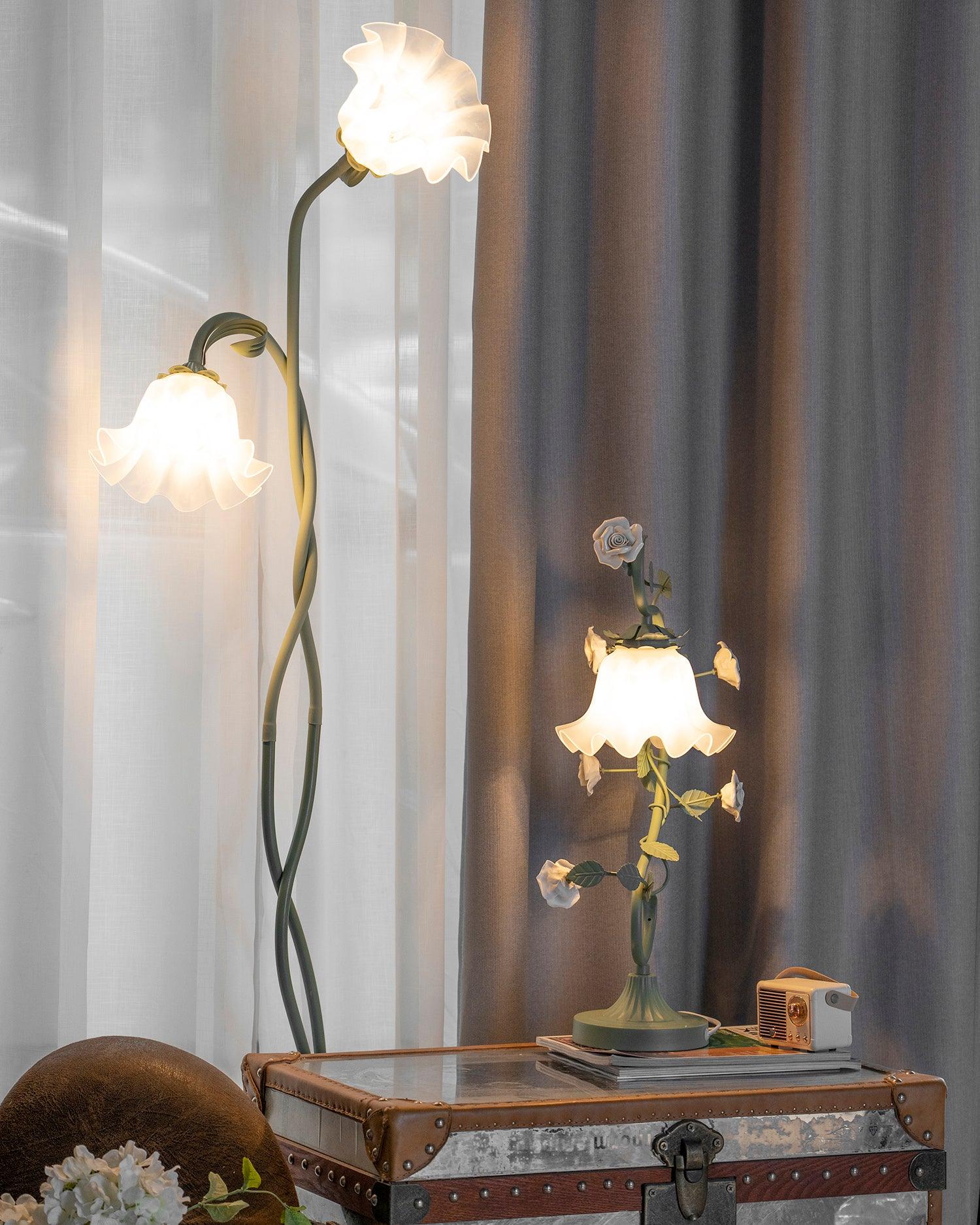 Vloerlamp met Bloemenpatroon - Uniek Design Armando