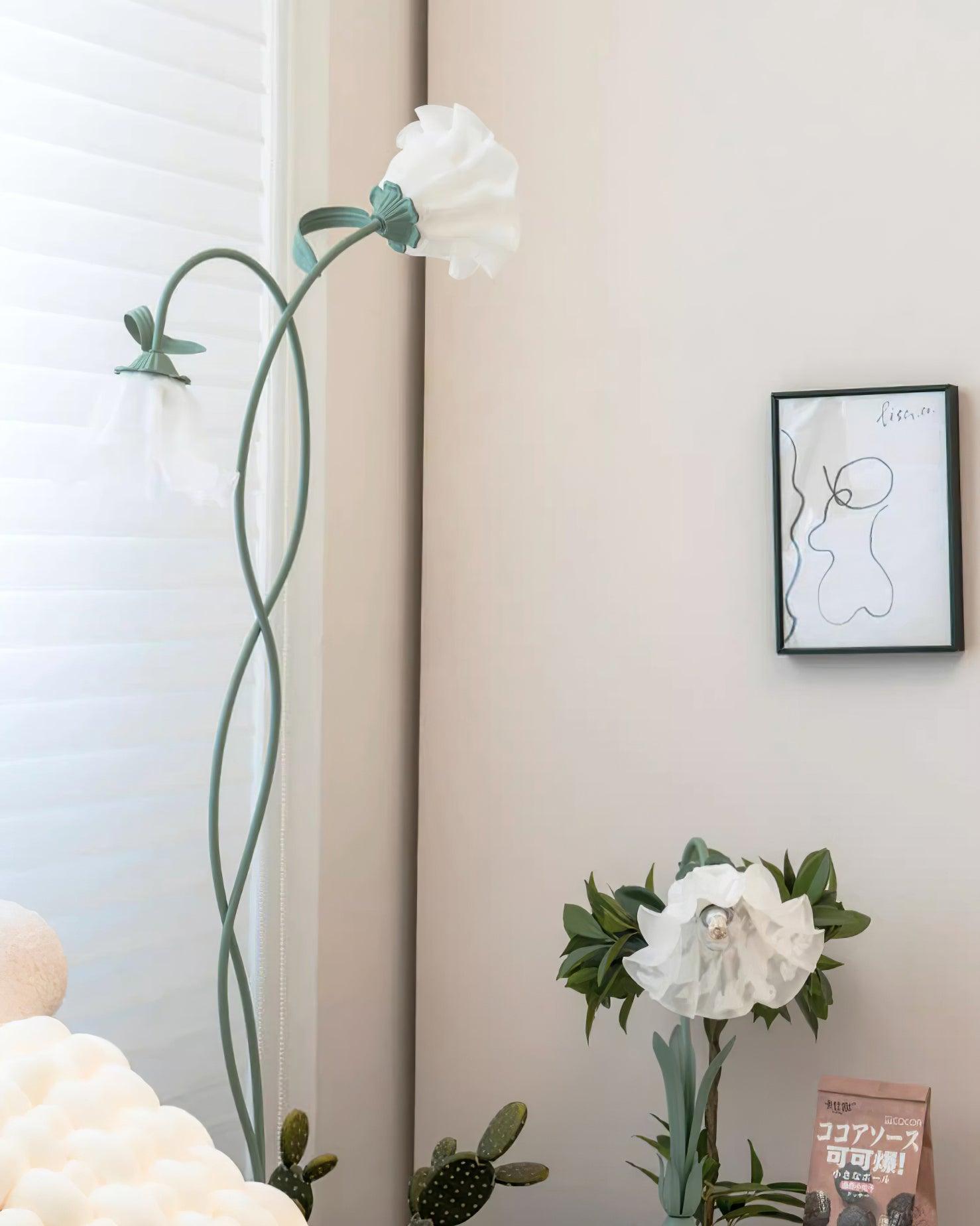 Vloerlamp met Bloemenpatroon - Uniek Design Armando