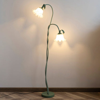 Vloerlamp met Bloemenpatroon - Uniek Design Armando