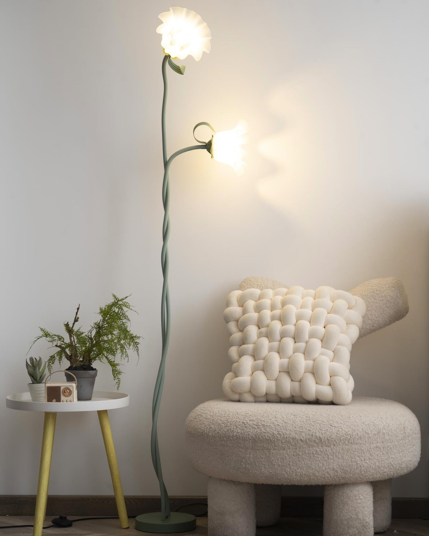 Vloerlamp met Bloemenpatroon - Uniek Design Armando