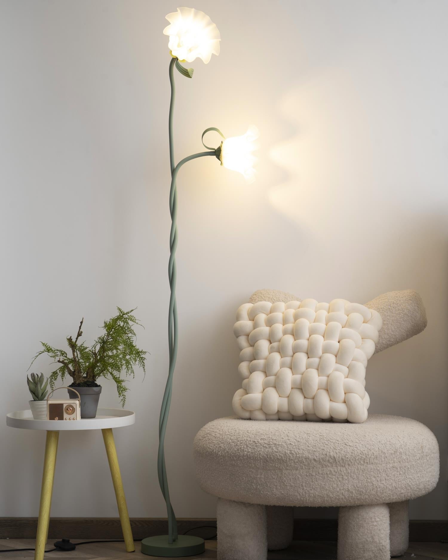 Vloerlamp met Bloemenpatroon - Uniek Design Armando