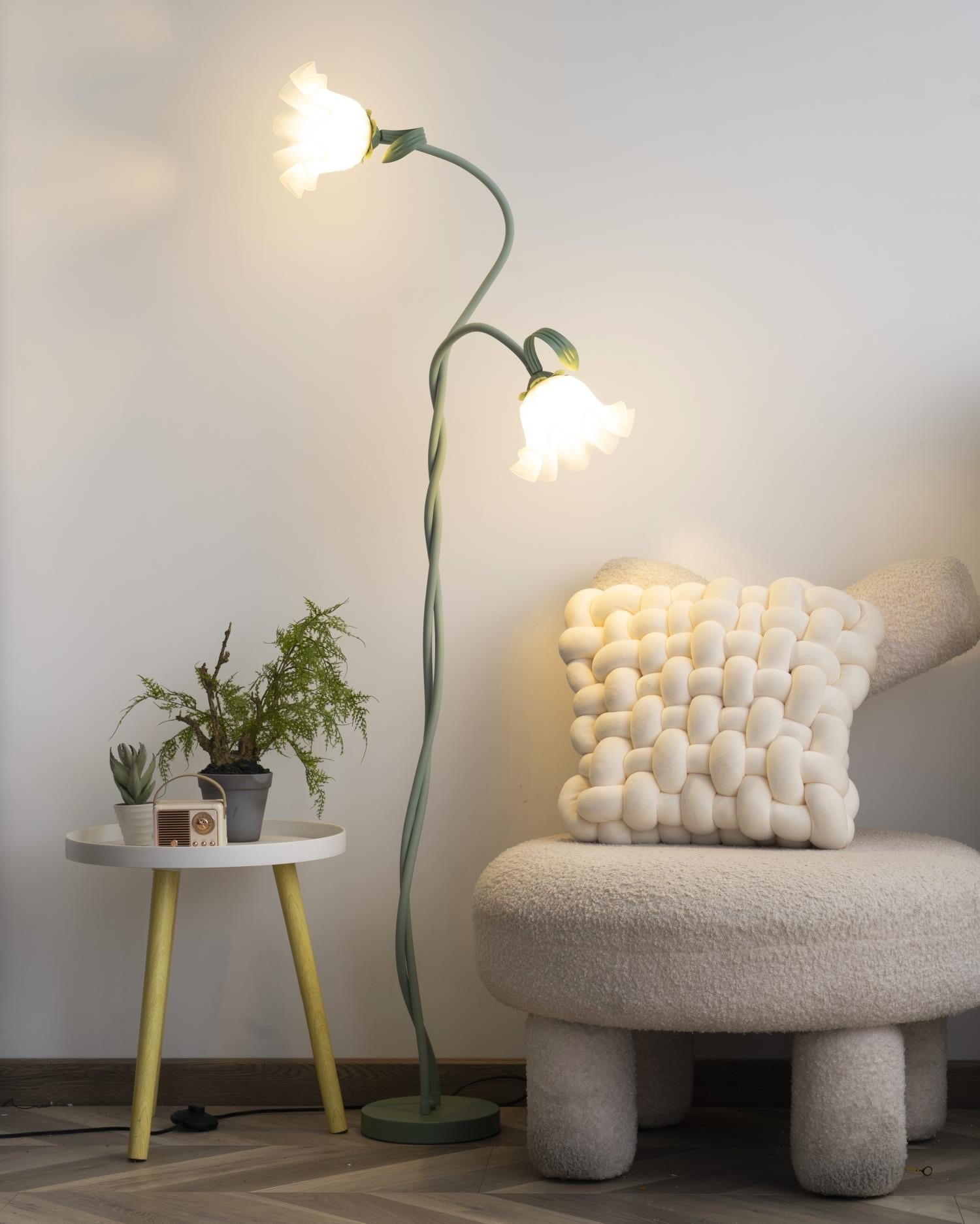 Vloerlamp met Bloemenpatroon - Uniek Design Armando