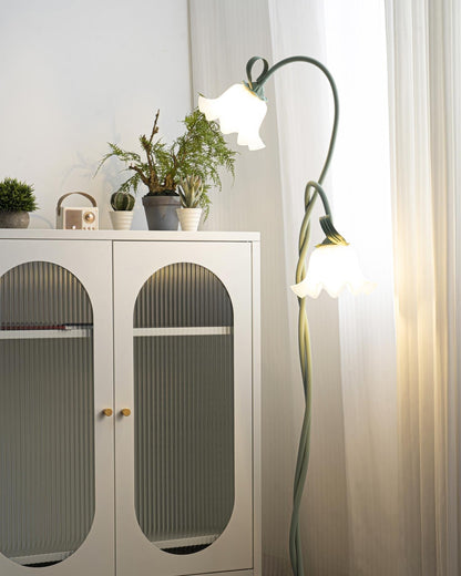 Vloerlamp met Bloemenpatroon - Uniek Design Armando