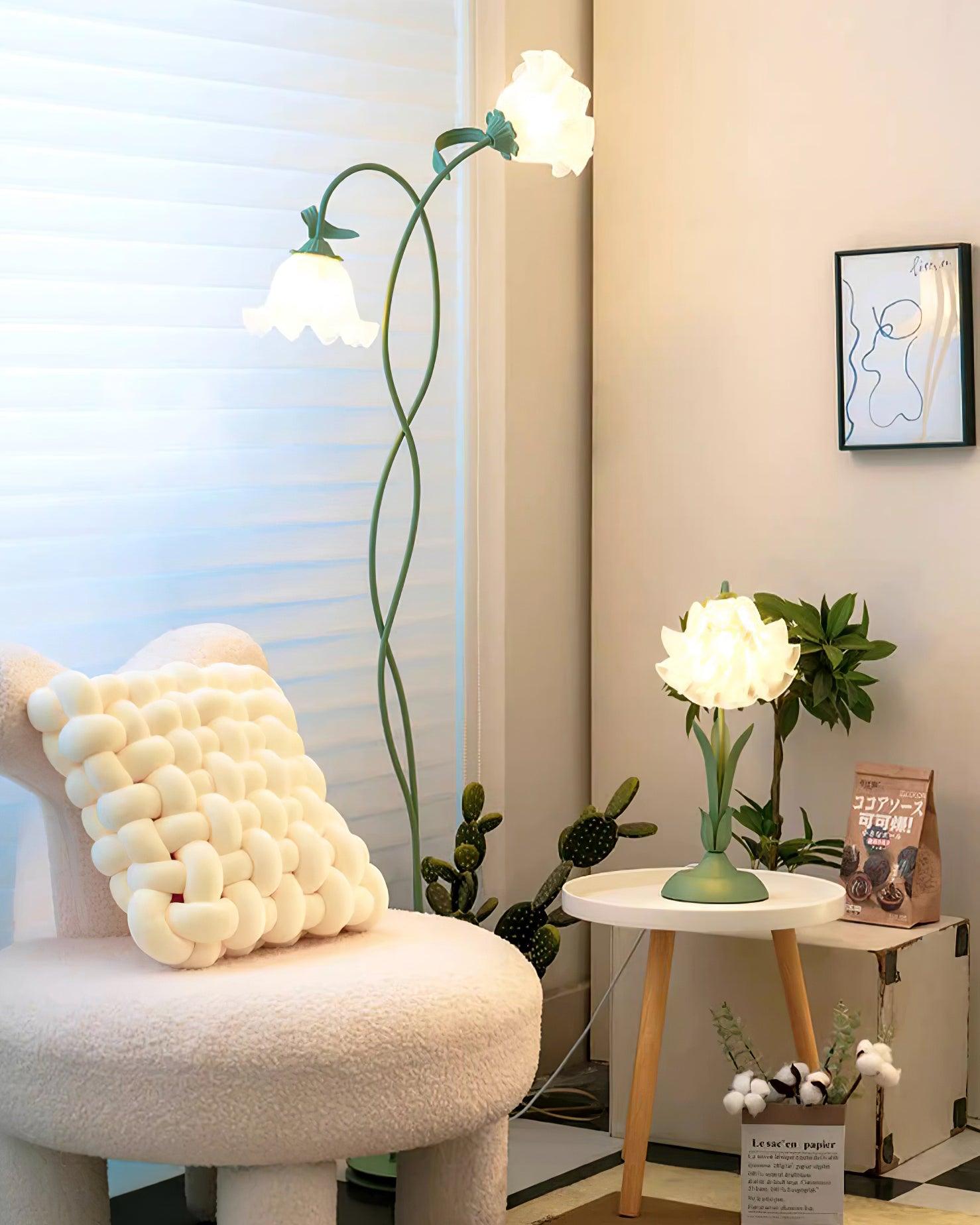 Vloerlamp met Bloemenpatroon - Uniek Design Armando