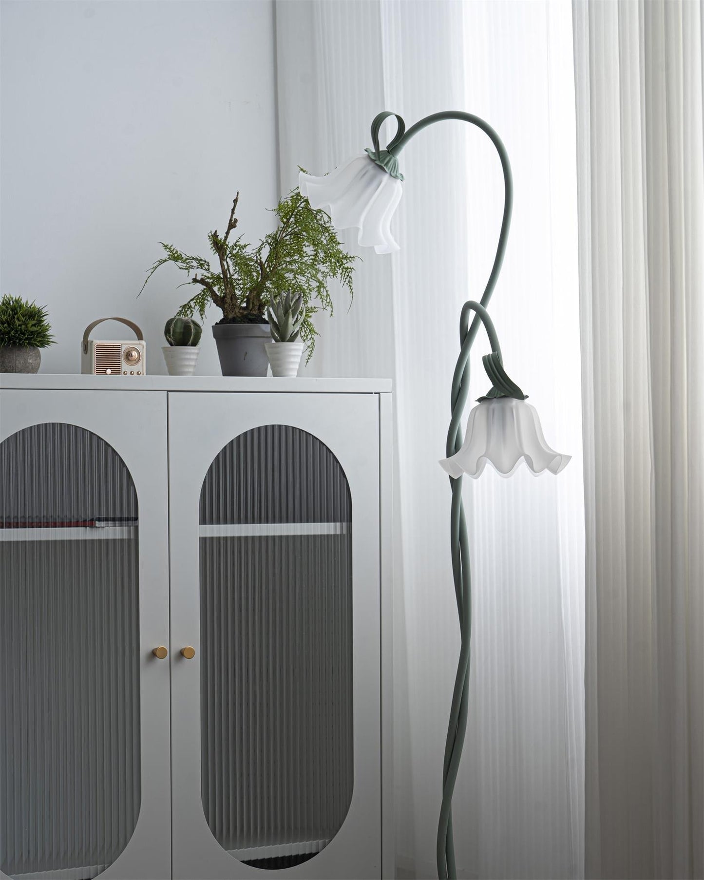 Vloerlamp met Bloemenpatroon - Uniek Design Armando